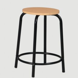 Martin® Ashley Desk Height Stool with Natural Wood Seat